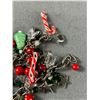 Image 2 : Vintage Christmas Pins & Glass Charms Bracelet