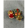 Image 3 : Vintage Christmas Pins & Glass Charms Bracelet