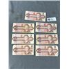 Image 1 : 7 1986 Canadian $2 Paper Bills