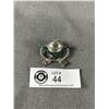 Image 1 : 1950's Simulated Diamond Emerald Curling Brooch