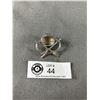 Image 2 : 1950's Simulated Diamond Emerald Curling Brooch