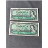 Image 2 : 2 Uncirculated 1954 Dollar Bills (Consecutive #'s)