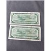 Image 3 : 2 Uncirculated 1954 Dollar Bills (Consecutive #'s)