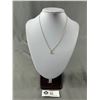 Image 1 : 1/20th 14K Gold Necklace w/ Crystal Drop