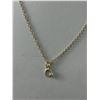 Image 2 : 1/20th 14K Gold Necklace w/ Crystal Drop