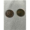 Image 2 : 2 Antique English Copper Pennies 1975 & 1896