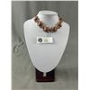 Image 1 : Vintage Pretty Goldstone Choker Necklace Approx. 16" L