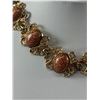Image 2 : Vintage Pretty Goldstone Choker Necklace Approx. 16" L