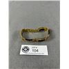 Image 1 : Unique Wide Gold Bracelet w/ Black Rope Detail