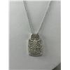 Image 2 : Simulated Diamond Art Deco 1.5" Pendant On 20" Necklace.