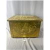 Image 1 : Vintage Brass Covered Wood Box. Approx. 19" x 13.5" x 13"