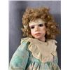 Image 2 : Cute Freckle Faced Vintage Seder Porecelain Doll On Stand. Approx. 16" H