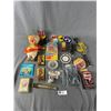 Image 1 : Lot Of Vintage Collectibles Including Mr. Nabob Tea, Button Pins, Seashells & More