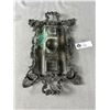 Image 1 : Victorian Cast Scroll and Serpent Ink Well Desk Tray 13" x 8" As Found