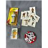 Image 3 : Lot of Vintage Tobacco Cards, Stir Sticks, Tonka People. Post Cereal Collectibles, Hard Plastic Figu