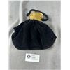 Image 1 : Fabulous 1940s Black Velvet Wristlet w/ Accordian Closure