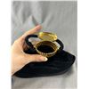 Image 2 : Fabulous 1940s Black Velvet Wristlet w/ Accordian Closure