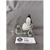 Image 1 : Vintage Art Glass Penguin on Crystal Quartz Base and Pair of Glass Penguin Figurines
