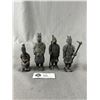 Image 1 : Set of 4 Terracotta Japanese Warriors in Great Condition