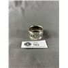 Image 1 : Vintage Sterling Silver Napkin Ring w/ Raised Floral Band