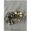 Image 2 : Vintage Silverplate Sauce Boat w/ Underplate, Pepper Grinder, Pedestal Dish, Salt and Pepper Sets an