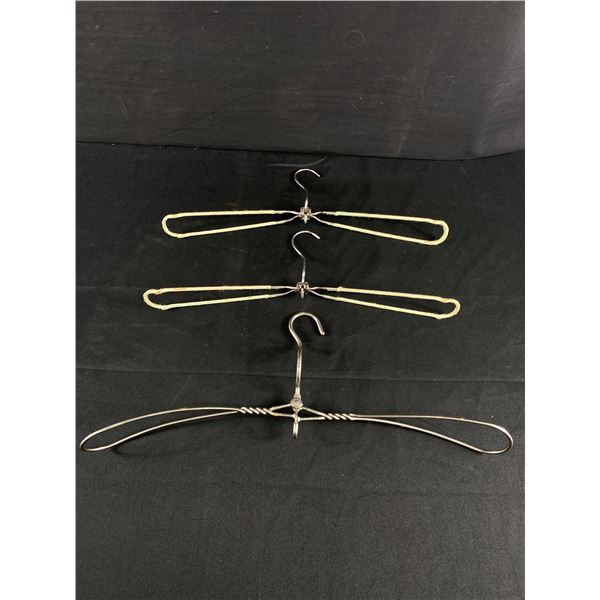 3 Pairs of Vintage Folding Coat Hangers 1930-40s