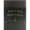 Image 1 : 3 Pairs of Vintage Folding Coat Hangers 1930-40s