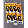 Image 1 : 1992 Camel IN & OUT Merchant Door Stickers. 4 Of Each. Approx. 8" x 4 1/4"