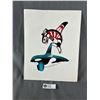 Image 1 : 1999 Painting "Killer Whale" By First Nations Artist Ben Houstie, Waglisla B.C.& Donald B. Peters.  