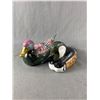 Image 3 : Duck Décor Lot - 2 Framed Vintage Duck Prints (13" x 10", 2 WoodCarved Ducks, Ceramic Duck & HandCra