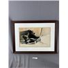 Image 1 : Framed & Matted Print 1972 "Skates" By Ken Danby. Approx. 18.5" x 25.5"