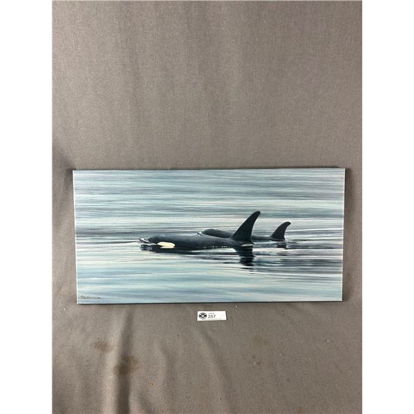 Ltd Ed. 15/50 Signed E.Sample Print On Canvas. Approx. 12  x 24 