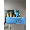 Image 1 : 2 Signed Acrylic Paintings On Canvas. Sharks Is 12" x 35" & Figure In Doorway Is 24" x 24"