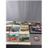 Image 1 : Car Décor Lot - 9 European Classic Car Pictures (8"x8"), Matchbox Packard, 11" x 14" RaceCar Photo &