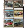 Image 3 : Car Décor Lot - 9 European Classic Car Pictures (8"x8"), Matchbox Packard, 11" x 14" RaceCar Photo &