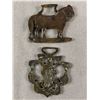 Image 2 : 2 Antique 1890-1910 Brass Horsebrasses