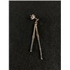 Image 2 : Very Unusual Sterling Stick Earrings 2" Long