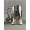 Image 2 : English Pewter Pipe Handle Mug & Wood Carved Haiti Mug
