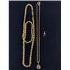 Image 1 : Gold Tone Nina Ricci 16" Necklace w/ Rhinestone Pendant, 24" Italian Chain Necklace & Extra Pendant