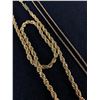 Image 2 : Gold Tone Nina Ricci 16" Necklace w/ Rhinestone Pendant, 24" Italian Chain Necklace & Extra Pendant