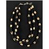 Image 3 : Vintage Matching All Dyed Bone & Small Glass Pony Beads Multi-Strand Bracelet & Necklace (16"-20")