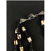 Image 4 : Vintage Matching All Dyed Bone & Small Glass Pony Beads Multi-Strand Bracelet & Necklace (16"-20")