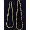 Image 1 : 2 Heavy, Gold Tone 16" L Chain Necklaces