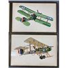 Image 2 : 4 Framed Vintage Artist Battersby, Air Plane Pictures. Approx. 16.5" x 11"