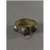 Image 1 : Interesting Vintage Middle Eastern Metal Cuffed Bracelet w/ Locking Pin
