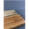 Image 2 : 2 Hand Made Crib Boards On 1/2 Log. Approx. 15" x 8"