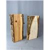 Image 3 : 2 Hand Made Crib Boards On 1/2 Log. Approx. 15" x 8"