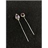 Image 1 : 2 Sterling Silver w/ Genuine Garnet and Amethyst