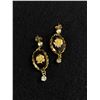 Image 1 : Pair of Vintage Dangle Earringsw w/ Rose
