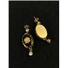 Image 2 : Pair of Vintage Dangle Earringsw w/ Rose